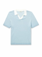 Onia - Johnny Two-Tone Cotton Polo Shirt - Blue