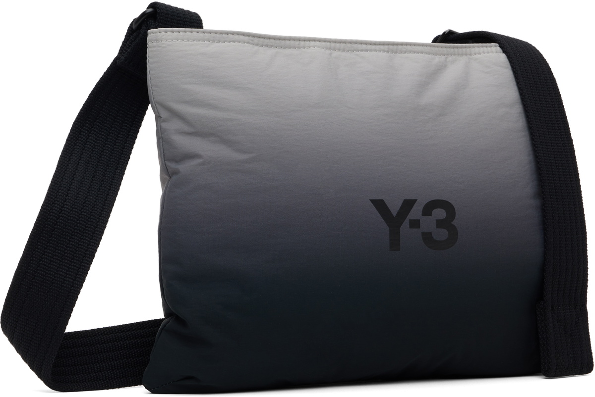 Y-3 Gray & Black Ombré Sacoche Bag Y-3