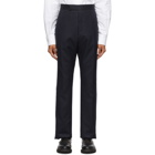 Thom Browne Navy Chalk Stripe Super 120s Trousers