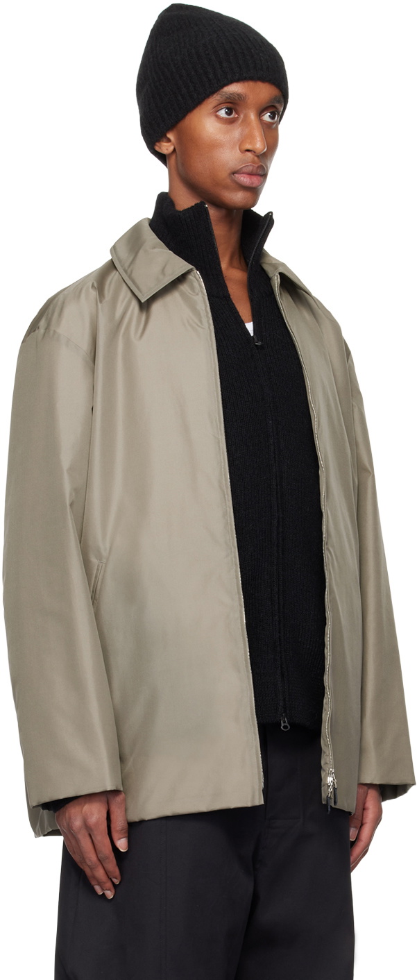 ATON Gray Padded Zip-Up Jacket ATON