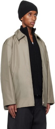ATON Gray Padded Zip-Up Jacket
