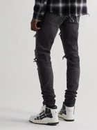 AMIRI - Thrasher Plus Skinny-Fit Distressed Jeans - Black