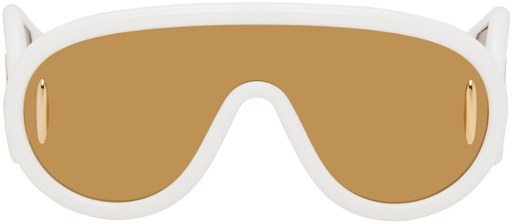 Photo: LOEWE White Wave Mask Sunglasses