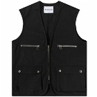MKI Men's Canvas Work Vest in Black