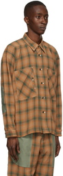 Nicholas Daley Orange & Green Check Work Shirt