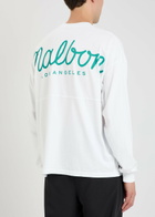 Malbon Horizon Printed Long-sleeve Cotton T-shirt White