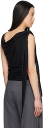 Aaron Esh Black Self-Tie Tank Top