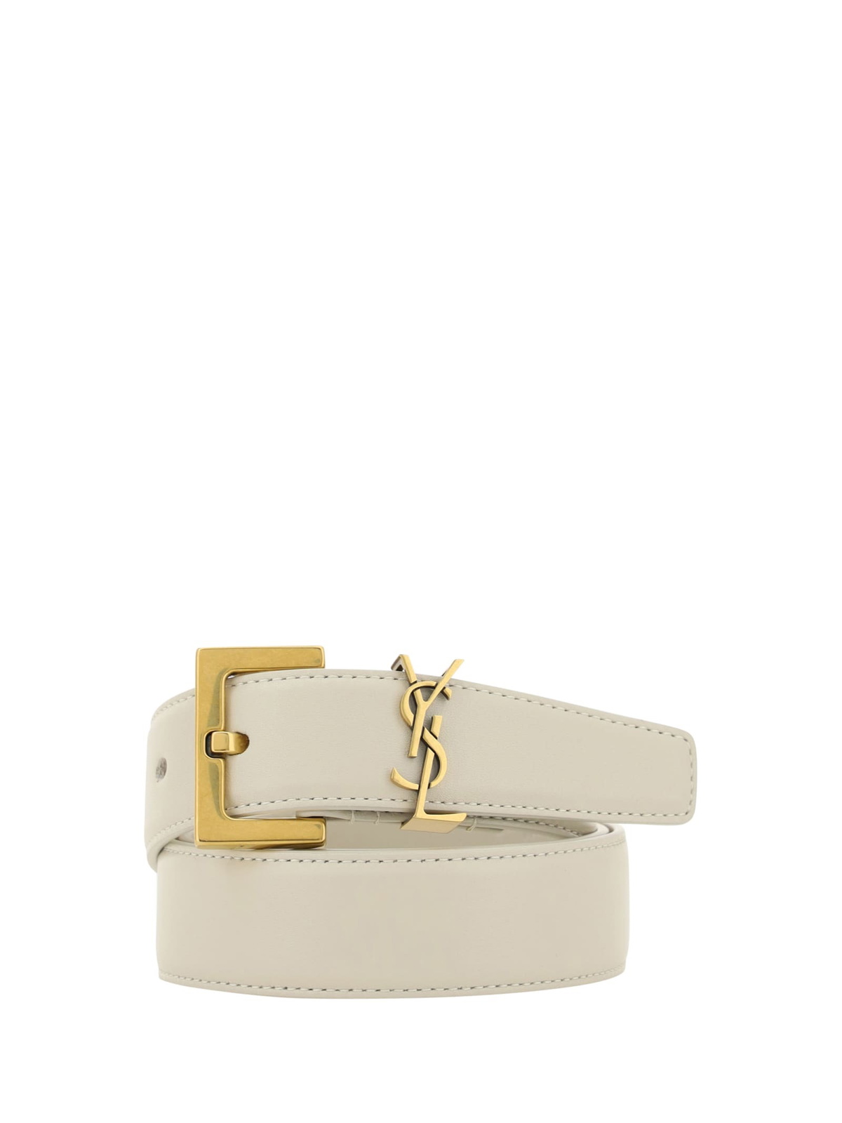 SAINT LAURENT 20mm Boucle La 76 Brushed Leather Belt Saint