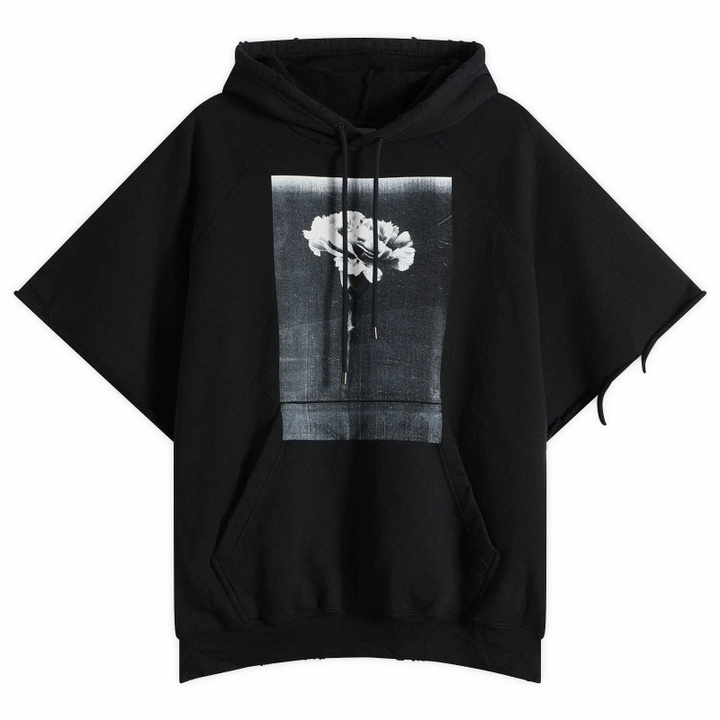 Photo: Balenciaga Men's Cutaway Short Sleeve Hoodie in Black