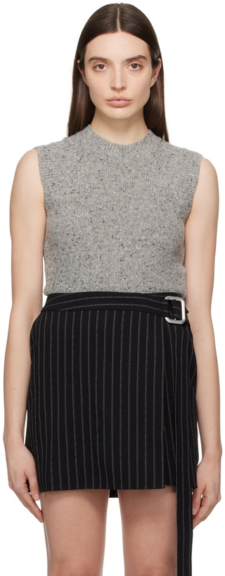 Photo: AMI Paris Gray Sleeveless Sweater