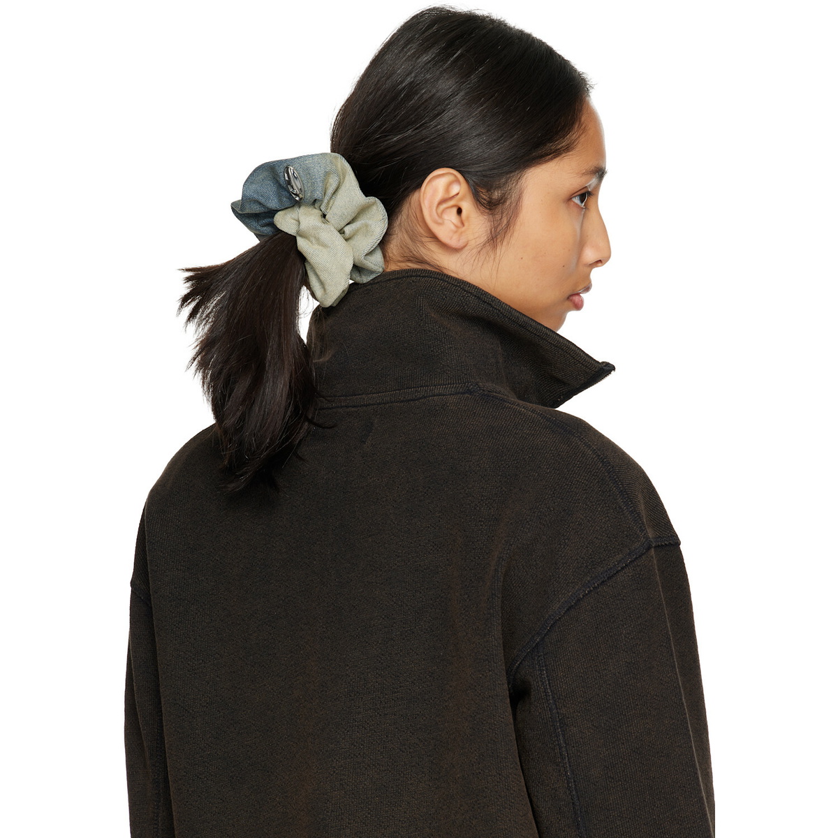 Diesel Blue Bangle Denim Scrunchie