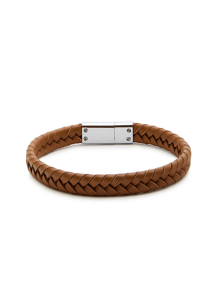 Paul Smith Braided Leather Bracelet - Brown - One Size