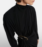 Bottega Veneta Gathered crêpe jersey midi dress