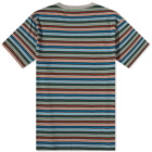 Paul Smith Men's Fine Stripe T-Shirt in Grey Multi