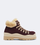 Bogner Arosa shearling-trimmed suede ankle boots