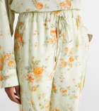 McQueen Floral wide-leg pants