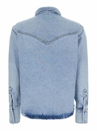 Icon Denim norah Light-blue Shirt With Classic Collar And Front Concealed Closure In Denim Blue Woman