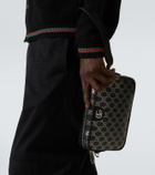 Gucci GG leather-trimmed shoulder bag