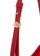 Jacquemus Le Petit Bisou Glossed Leather Shoulder bag - Red - One Size