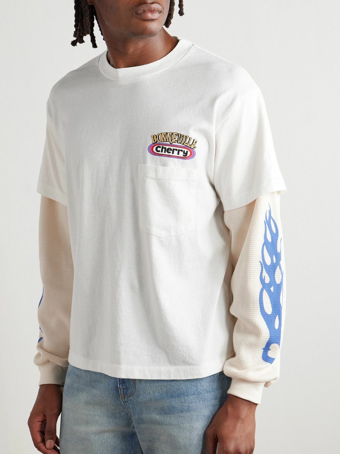 Cherry Los Angeles - Bonneville Logo-Print Layered Cotton
