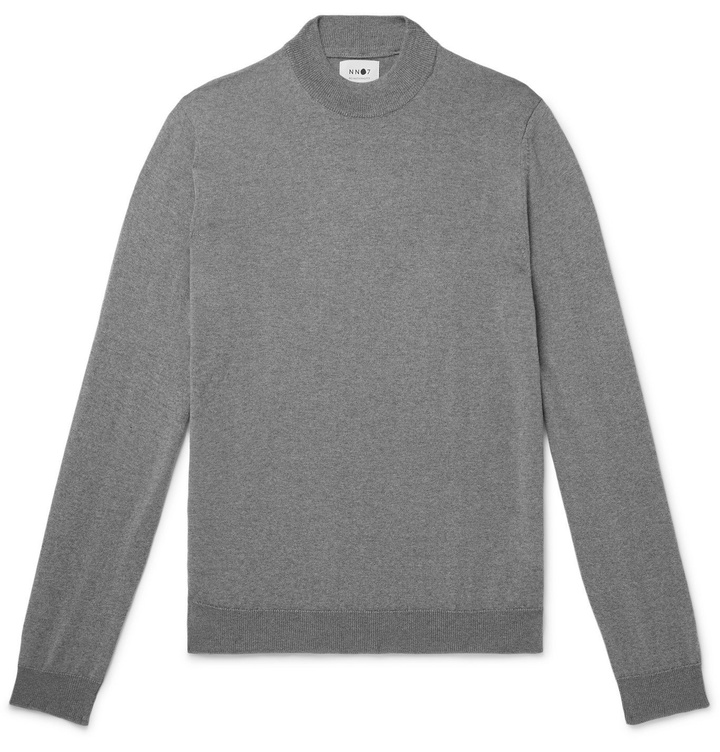 Photo: NN07 - Martin Wool Mock-Neck Sweater - Gray