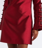 Simkhai Fiora bow-detail satin minidress