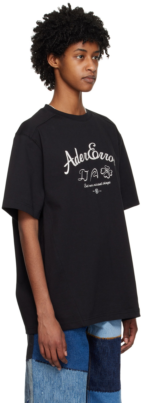 ADER error Black Sollec T-Shirt ADER error