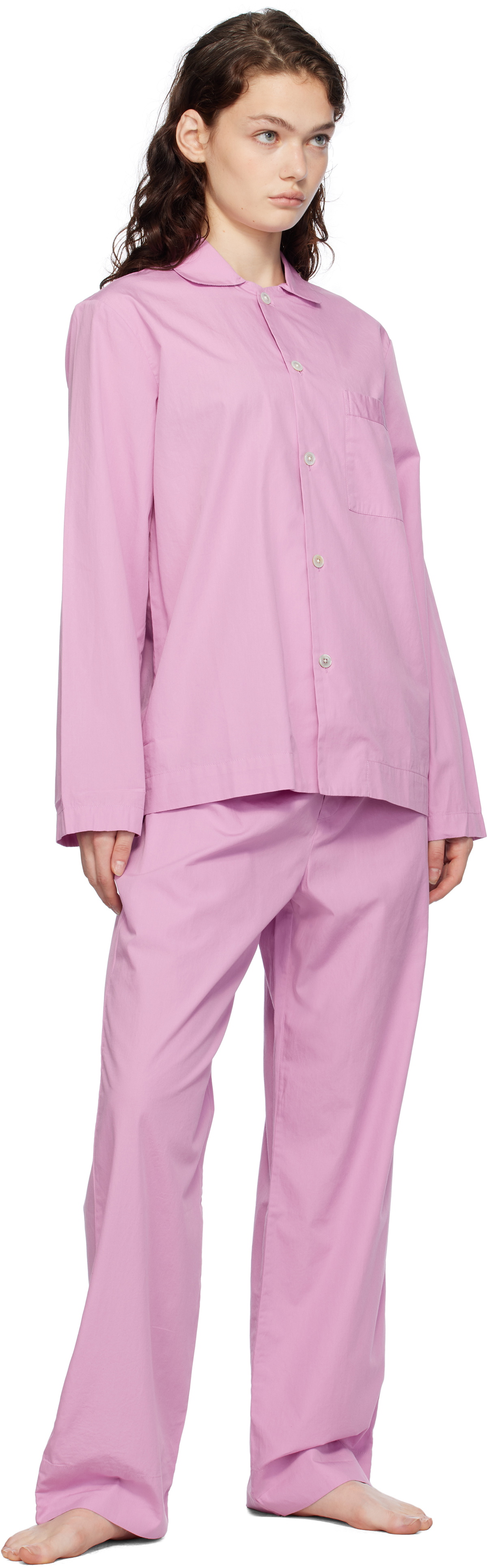 Tekla Pink Poplin Pyjama Pants Tekla Fabrics