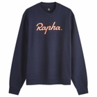 Rapha Men's Logo Sweatshirt in Dark Navy/Hi-Vis Pink
