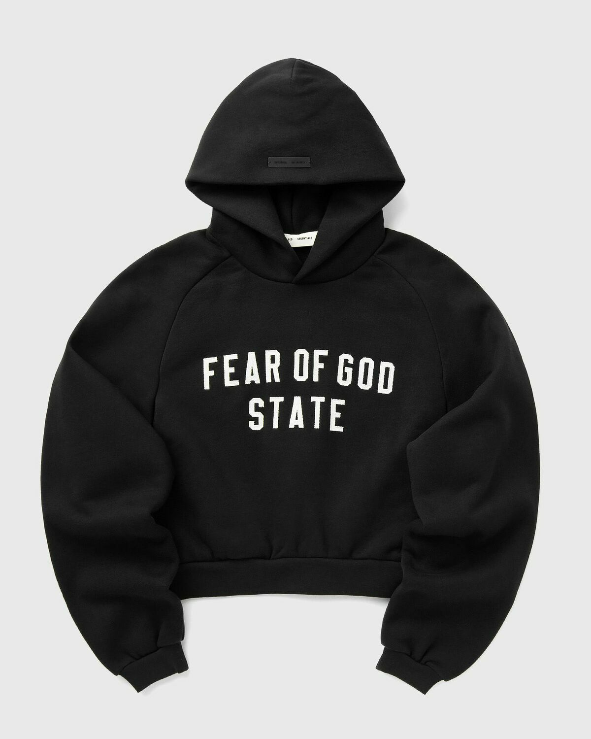 Fear of God Essentials FLEECE RAGLAN HOODIE Black Womens Hoody