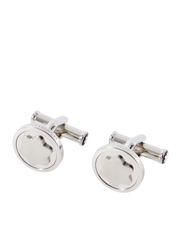 Photo: Montblanc - Stainless Steel and Resin Cufflinks - Silver