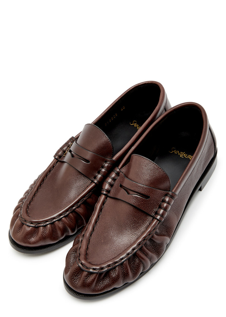 Saint Laurent Le Loafer 15 Leather Loafers Brown