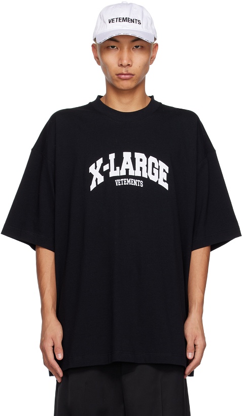 Photo: VETEMENTS Black 'X-Large' T-Shirt