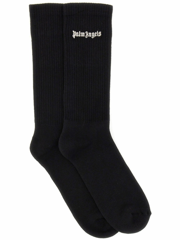 Photo: Palm Angels Embroidered Logo Socks
