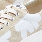 Stepney Workers Club Men's Dellow Shroom Hands Print Canvas Sneake Sneakers in Sand/White