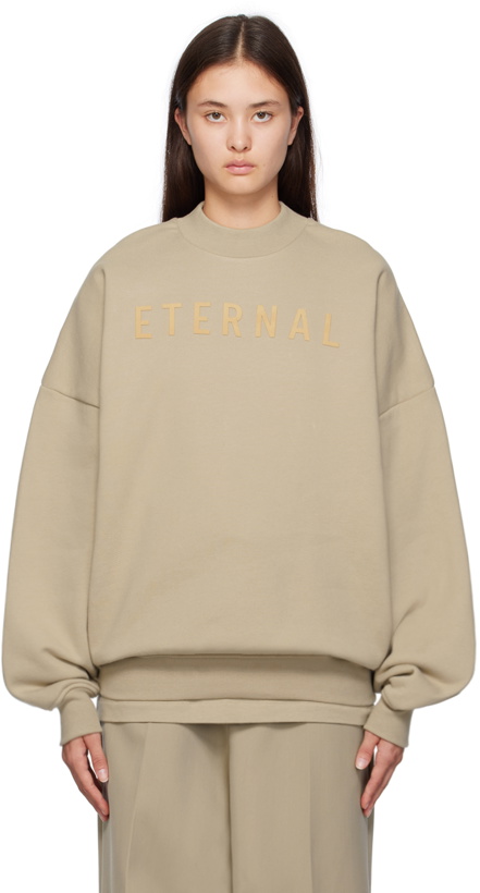 Photo: Fear of God Beige Eternal Sweatshirt