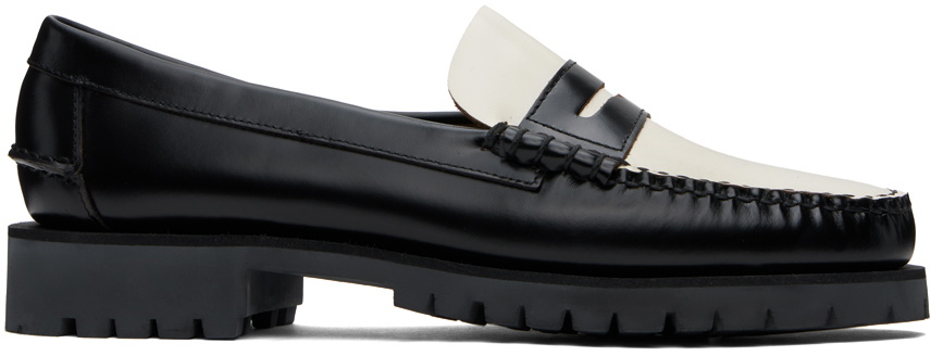 Sebago Black & White Dan Lug Loafers