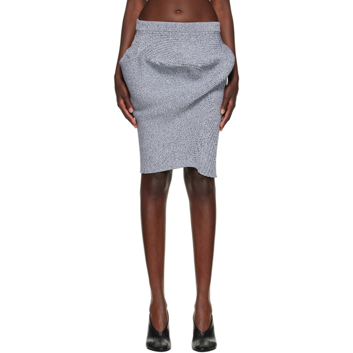 Photo: ISSEY MIYAKE Gray Found Stone Midi Skirt