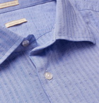 Massimo Alba - Striped Cotton-Seersucker Shirt - Blue