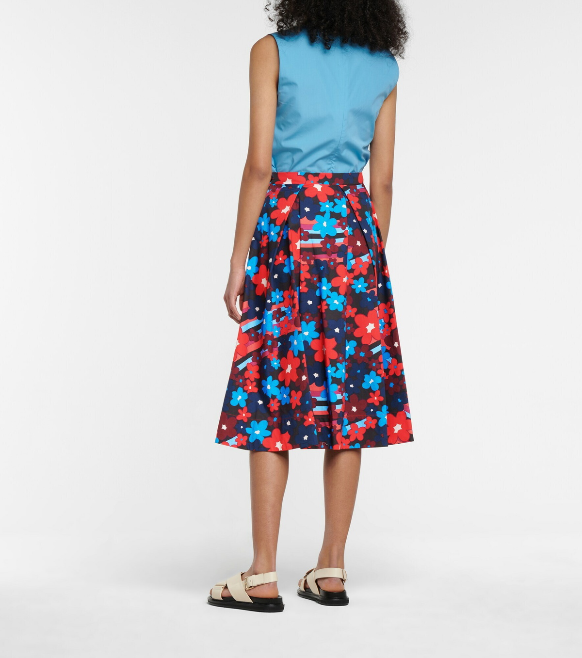 MARNI BLACK WOMENS MIDI SKIRT