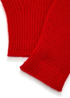 Toteme Ribbed Cashmere Gloves - Red - One Size