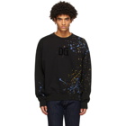 Dolce and Gabbana Black Splatter Logo Crewneck