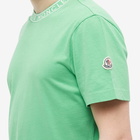 Moncler Men's Logo Ribbed T-Shirt in Green