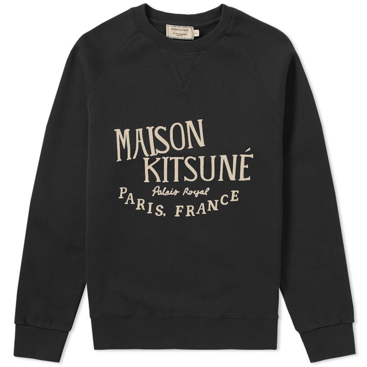 Photo: Maison Kitsun&eacute; Palais Royal Crew Sweat Black