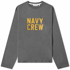 Uniform Bridge Men's Long Sleeve Navy T-Shirt in Charcoal