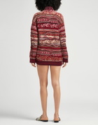 Laneus Womens Cardigan in Red