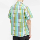 Lanvin Men's Short Sleeve Check Vacation Shirt in Budgie