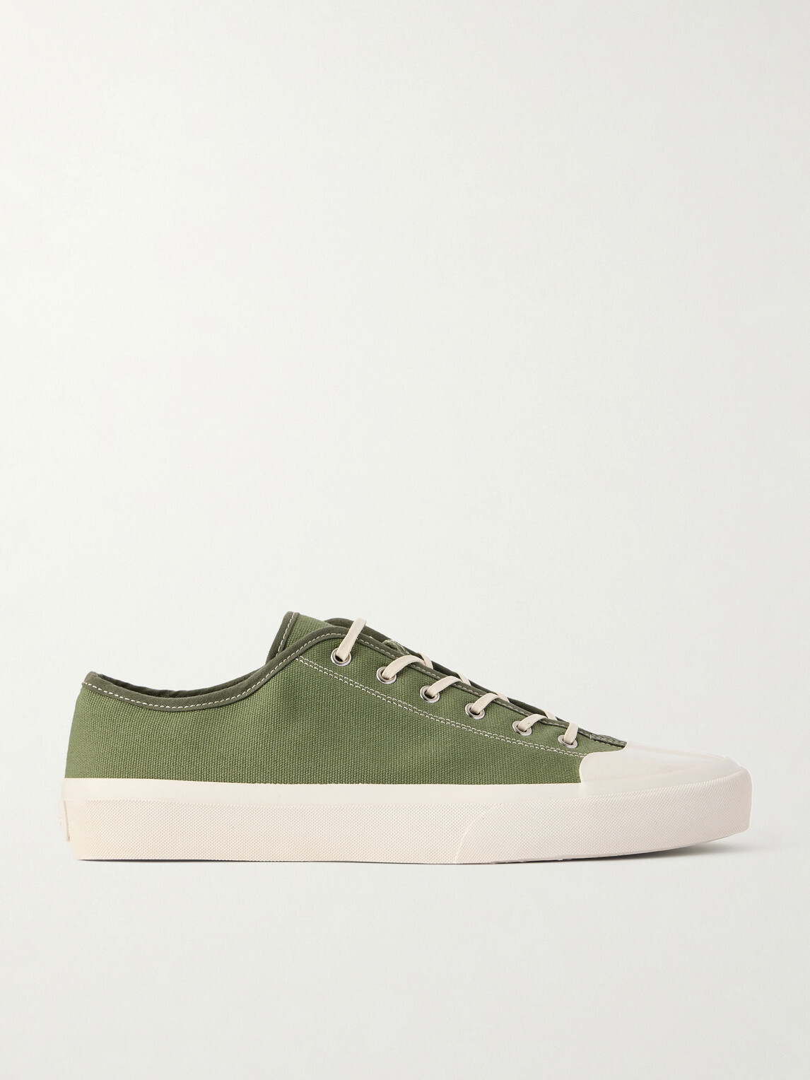 MORJAS - Plimsoll Rubber-Trimmed Canvas Sneakers - Green