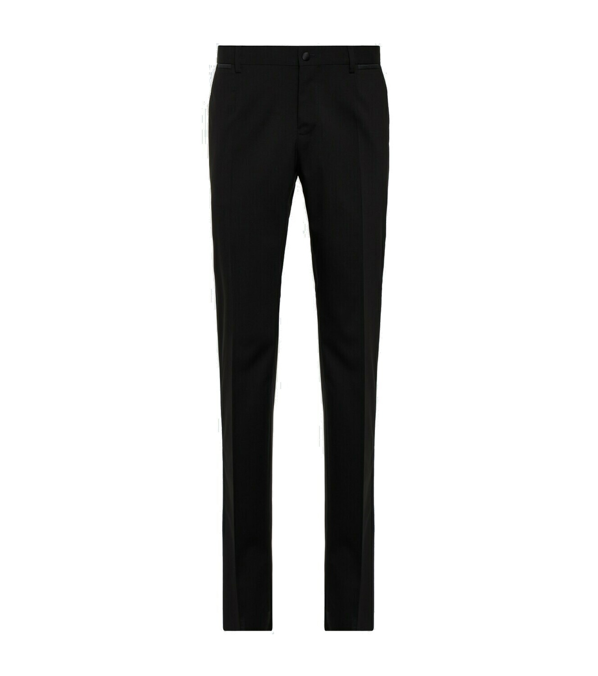 Dolce & Gabbana Black White Stripes Wool Tapered Pants main image 0
