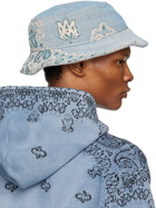 AMIRI Blue Paisley M.A. Blanket Bucket Hat